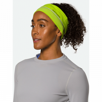 Nathan HyperNight Reflective Headband Hi Vis Yellow/Geo Print