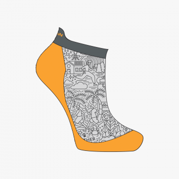 Nathan Signature Speed Tab Socks Monument Grey