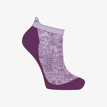 Nathan Signature Speed Tab Socks Plum