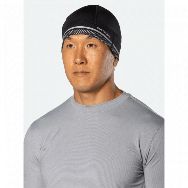 Nathan HyperNight Reflective Beanie Black/Geo Print