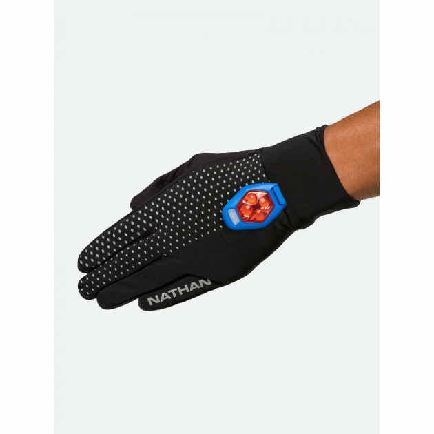 Nathan HyperNight Reflective Gloves Black/Geo Print