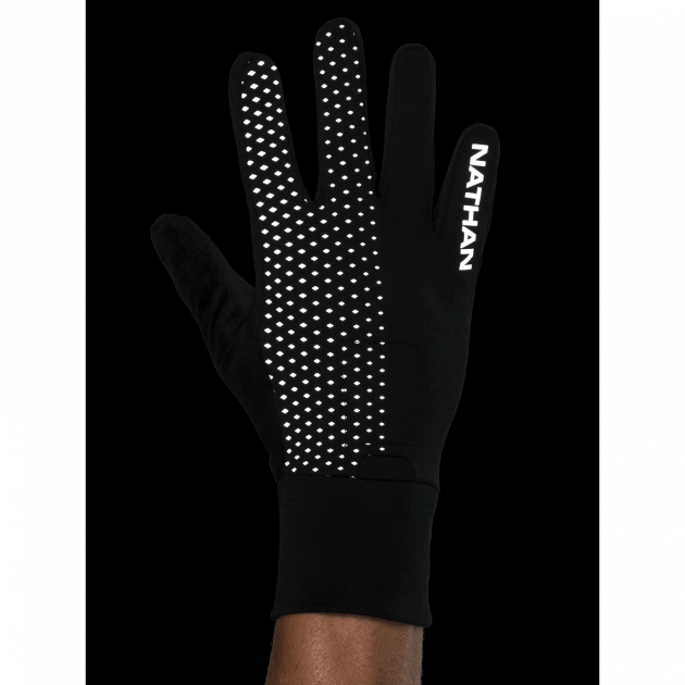 Nathan HyperNight Reflective Gloves Black/Geo Print
