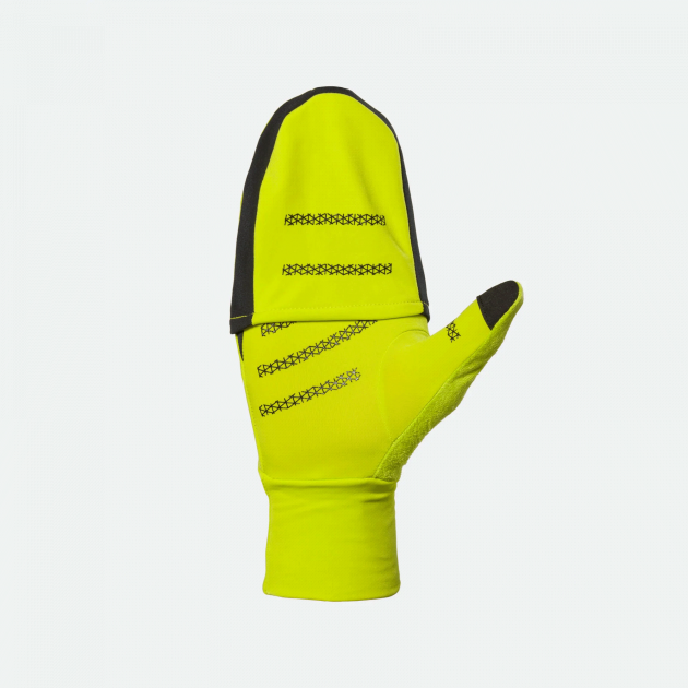 Nathan HyperNight Reflective Convertible Mitt Hi Vis Yellow/Geo Print