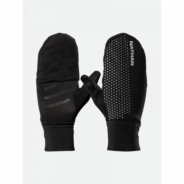 Nathan HyperNight Reflective Convertible Mitt Black/Geo Print