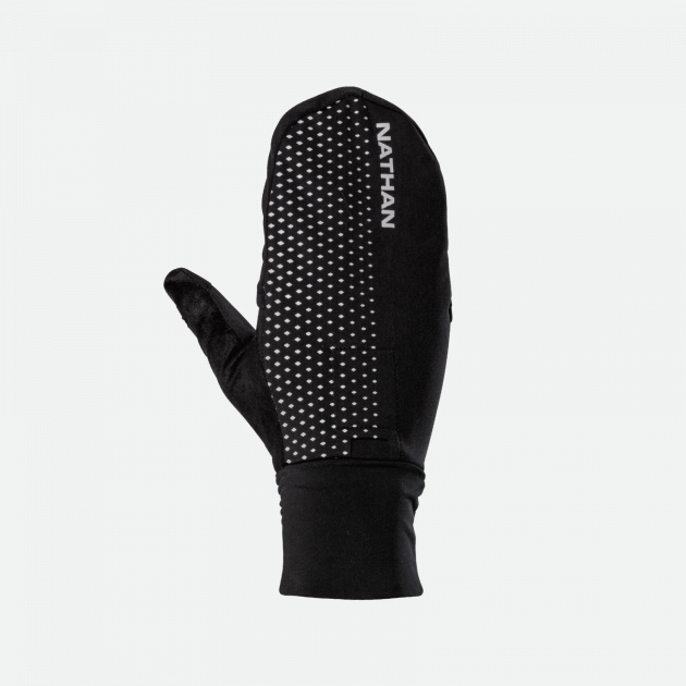 Nathan HyperNight Reflective Convertible Mitt Black/Geo Print