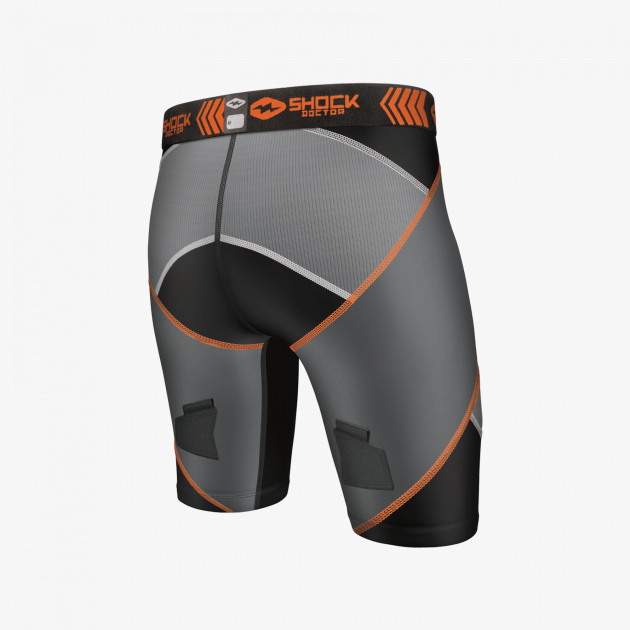 Shock Doctor 30160 X-Fit Cross Compression Hockey Short with AirCore Hard Cup