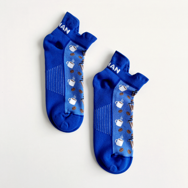 Nathan Fuel Speed Tab Socks Vapor Blue Coffee