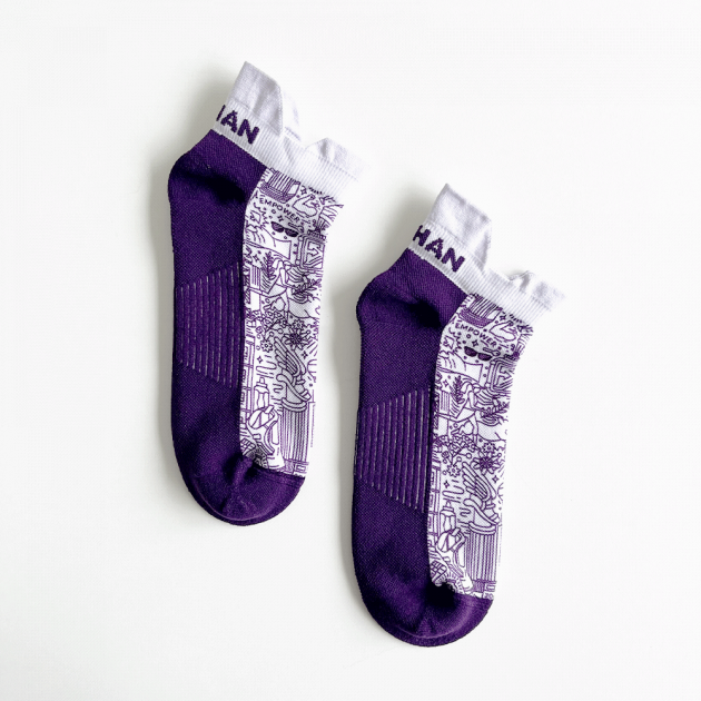 Nathan Signature Speed Tab Socks Plum